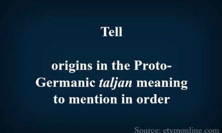 Tell etymology