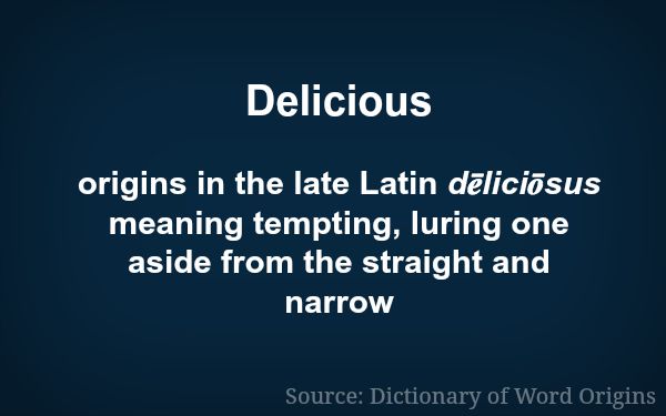 Delicious etymology