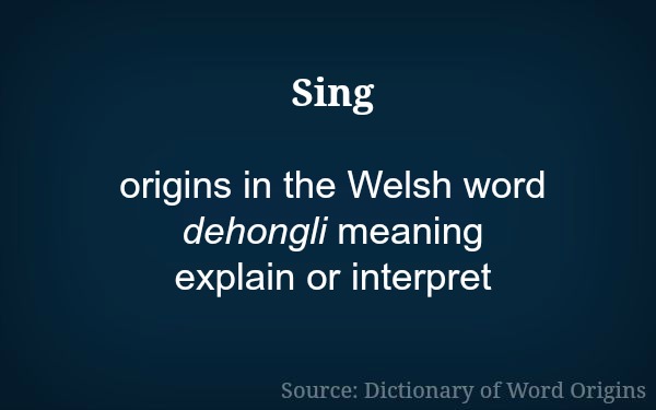 Sing etymology