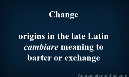 Change etymology