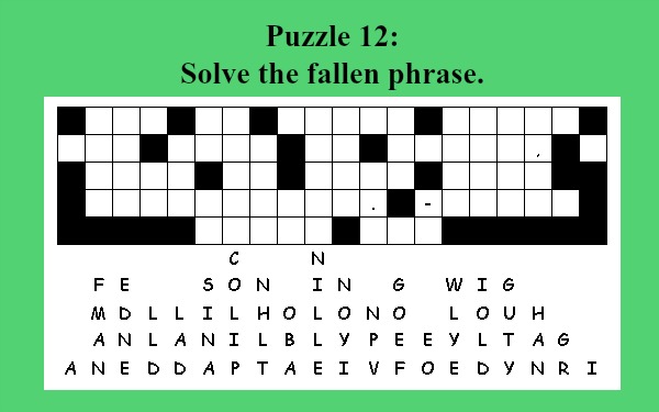 Puzzle 12: A fallen phrase for the heart