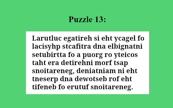 Puzzle 13: Don’t get too turned around on this cipher